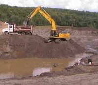 excavation pour un étang