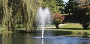 Fountains help to aerate the water