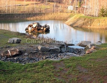 disposition des pierres dans un étang